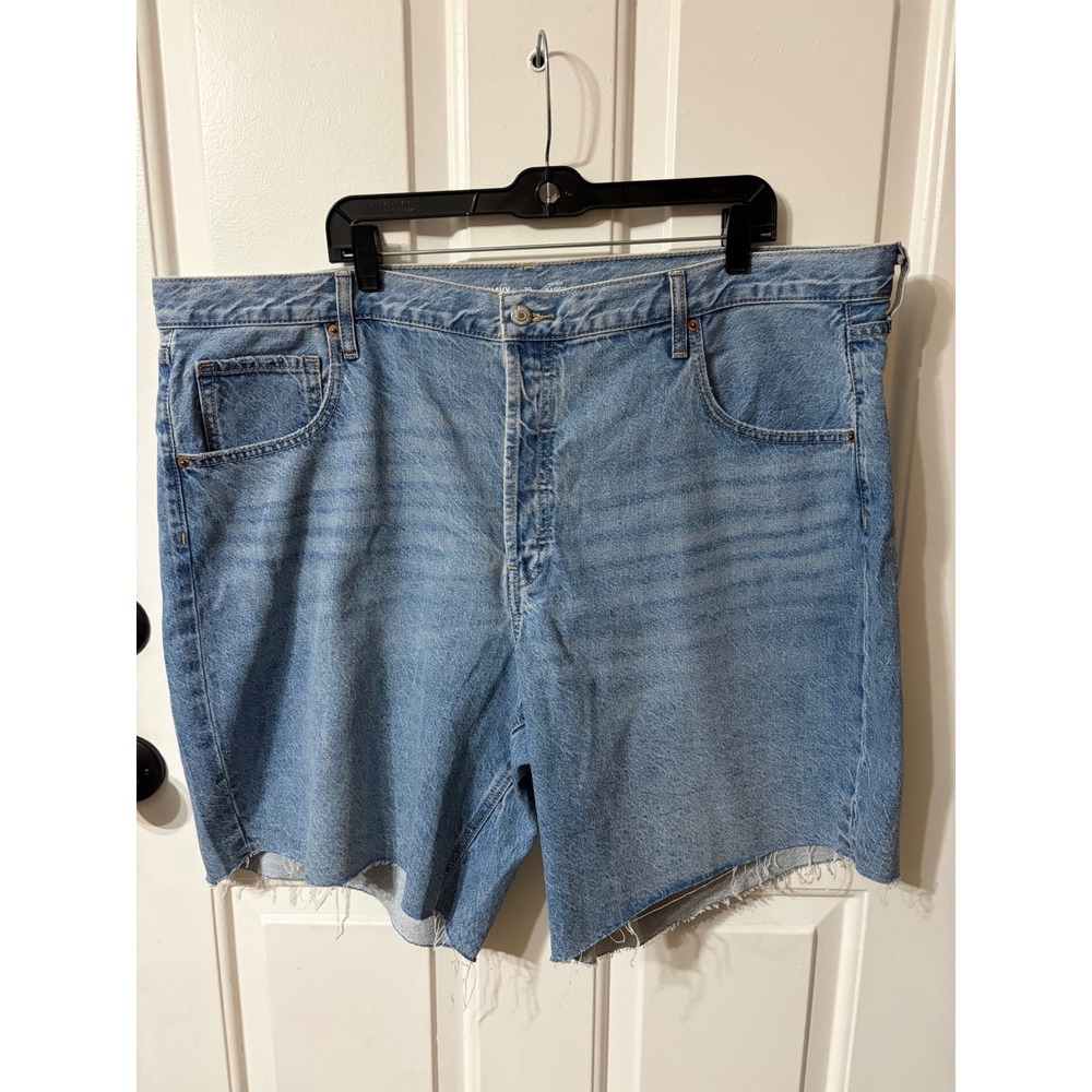 Old Navy | Mid-Rise Baggy Cut Off Denim Shorts | 20 || Light Blue| - Picture 2 of 6